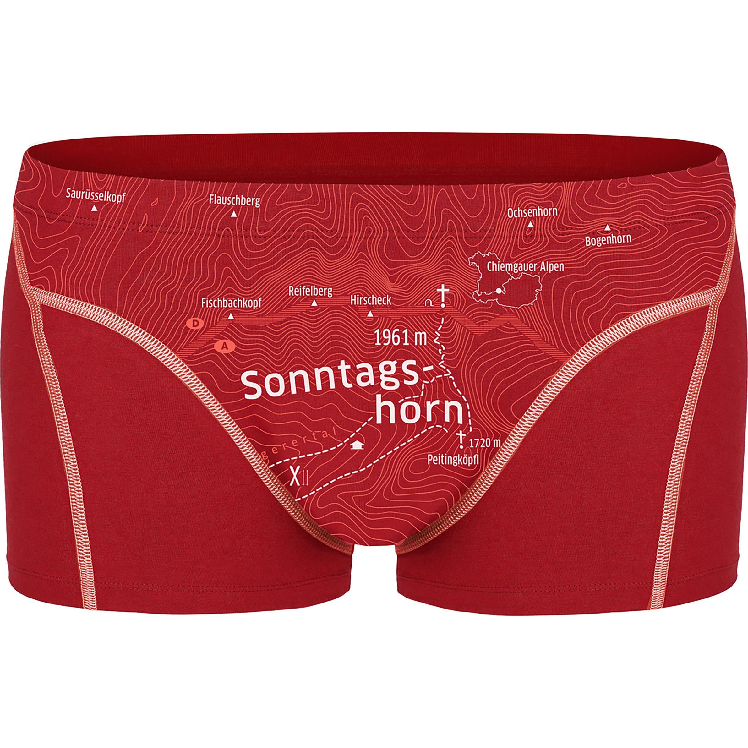 Ein schöner Fleck Erde, Herren, Unterhosen, Sonntagshorn, Rot, (M)