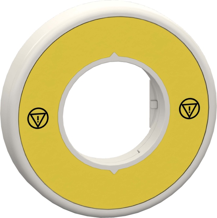 Actual product image APC Schneider Electric ZBY9W3B140 Tag carrier (Ø) 60 mm Yellow, Gray 1 pc.