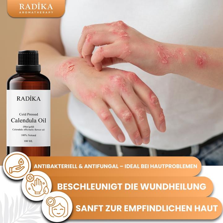 Produktbild Radika Calendula-Öl, Kaltgepresst, 100% Rein, BIO, natürlich, 30 ml (Körperöl, 30 ml)
