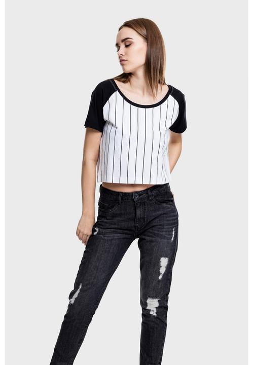Image du produit Urban Classics Ladies Cropped Baseball Tee (S)