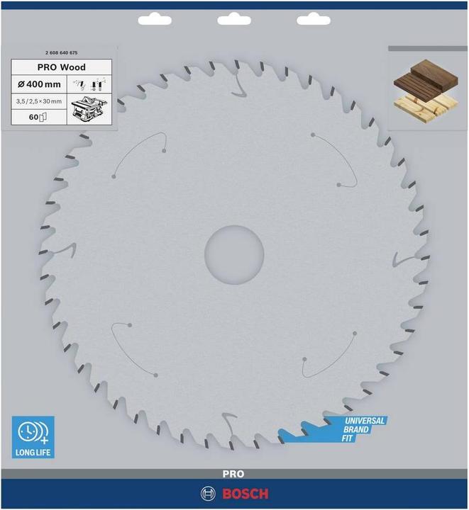 Immagine prodotto Bosch Professional Zubehör Lama per sega circolare PRO Wood, 400 x 3,5 x 30 mm