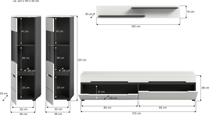 Produktbild Xonox Home Canu (272 x 33 x 141 cm)