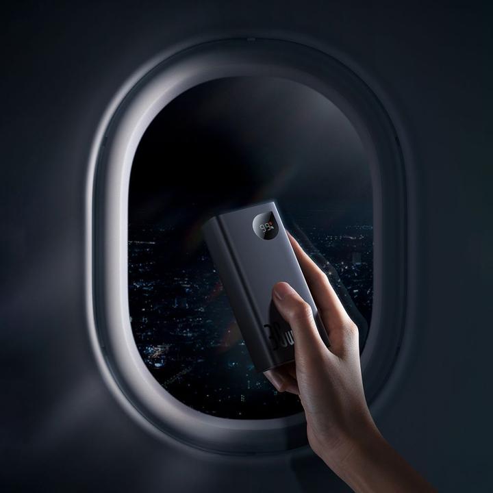 Image du produit Baseus Powerbank Adaman2 10000 mAh, 2xUSB, USB-C, 30 W (noir) (10000 mAh, 30 W, 37 Wh)