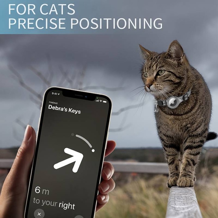 Immagine prodotto PhoneLook Collare di sicurezza per gatti con campanellino, materiale riflettente e supporto (Gatto)