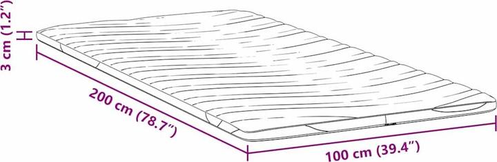 Produktbild vidaXL Matratzenauflage (100 x 200 cm)