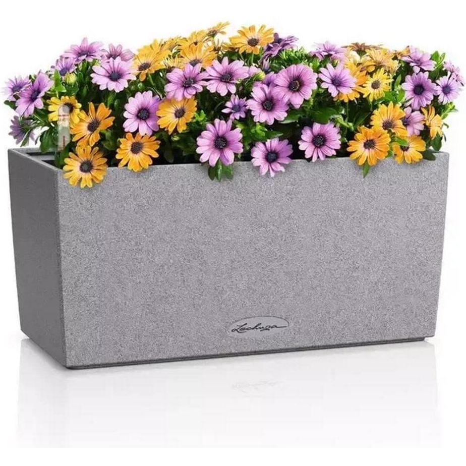 Lechuza, Vaso da fiori, BALCONERA Stone 40 Steingrau (19 x 40 x 19 cm)