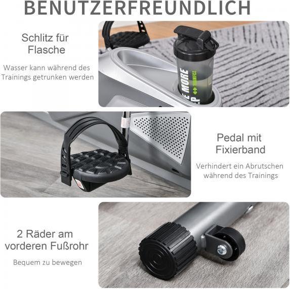 Produktbild Homcom Liegeergometer mit LCD-Anzeige und 8 Stufen