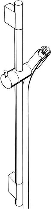 Actual product image hansgrohe Unica shower rod S Puro 90 cm with Isiflex shower hose 160 cm