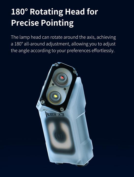 Actual product image Wuben X3charging station (7 cm, 700 lm)