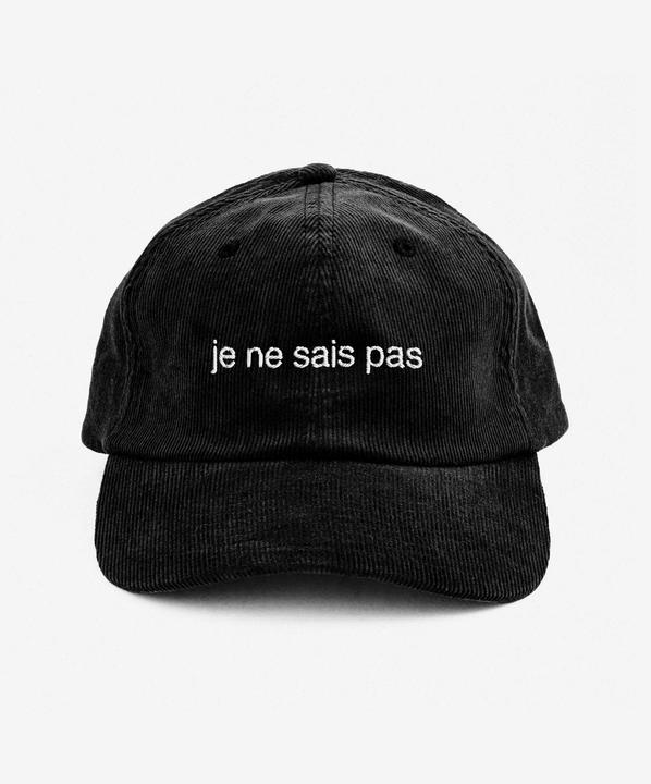 Produktbild Plakativ «Je ne sais pas» Courdroy Cap Black