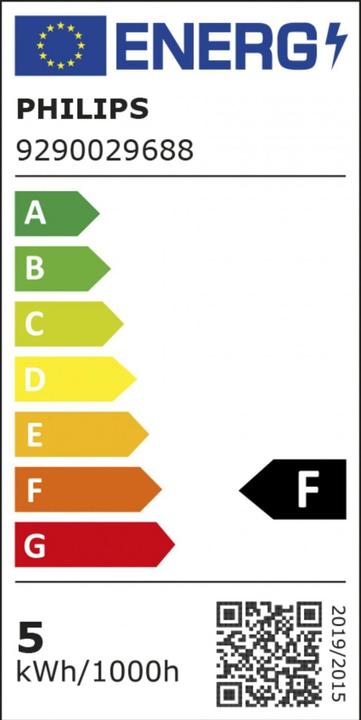 Label énergétique Philips Ampoule LED E14 Lot de 4 en forme de bougie 40W 4000K (E14, 4.90 W, 470 lm, 4 x, F)