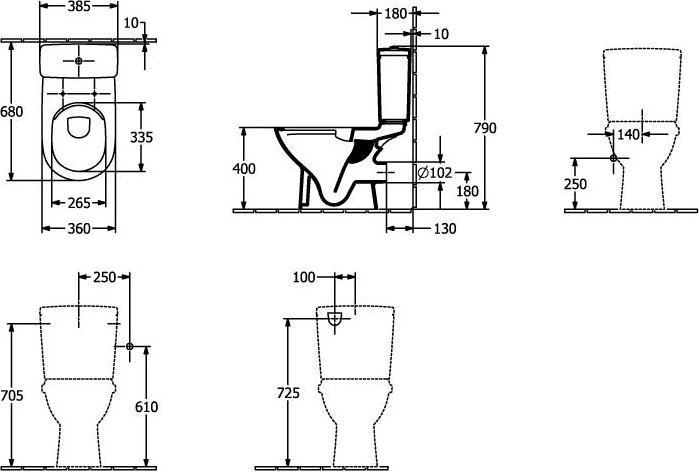 Produktbild Villeroy & Boch Splkasten O.novo 5760G101 wei