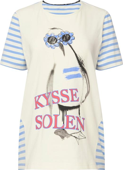 Immagine prodotto Laurasøn T-Shirt, Möve mit Schriftzug, geringelter Rücken, Halbarm (XL)