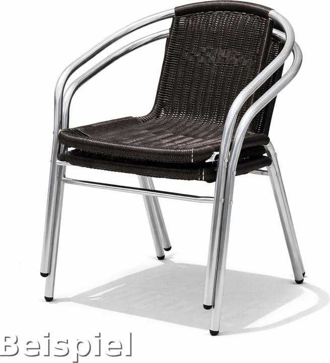 Produktbild Mojawo 4 Stück Stabiler Aluminuim / Polyrattan Bistrostuhl stapelbar