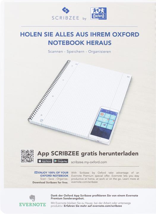 Produktbild Oxford Collegebook (A4+, Kariert, Weicher Einband)