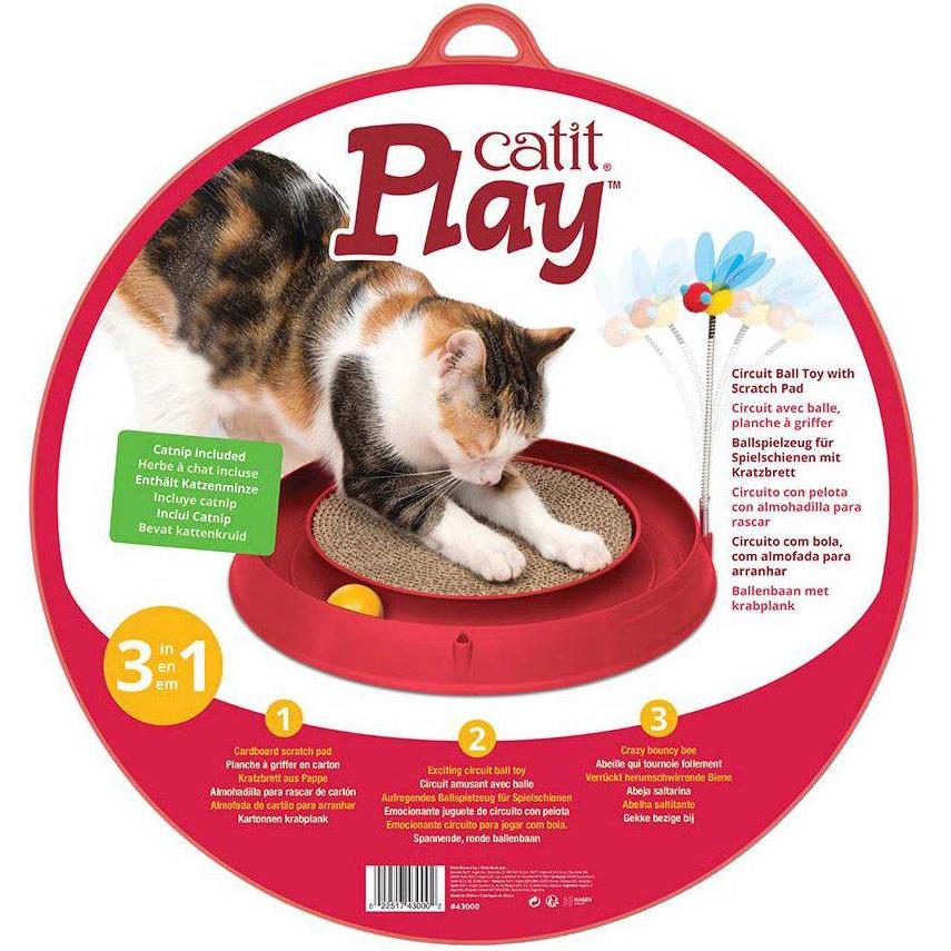 Thumbnail - Catit Play Ball Circuit mit Scratching Pad (Lern- & Intelligenzspielzeug), Katzenspielzeug