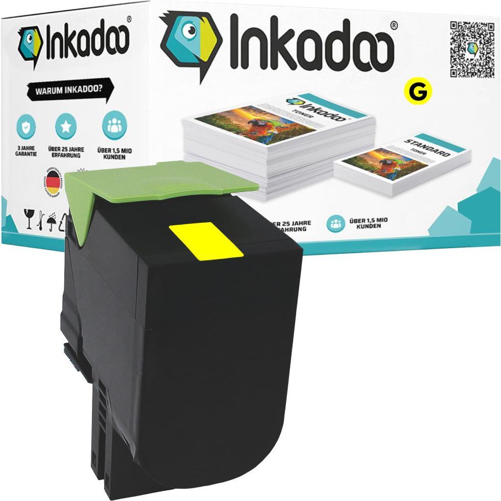 Inkadoo, Toner, Toner kompatibel zu Lexmark C540H1YG Toner, gelb Gelb (Y)
