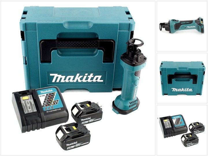 Immagine prodotto Makita DCO 180 RMJ Rifilatore per cartongesso a batteria 18 V in valigetta Makpac + 2x Batterie 4,0
