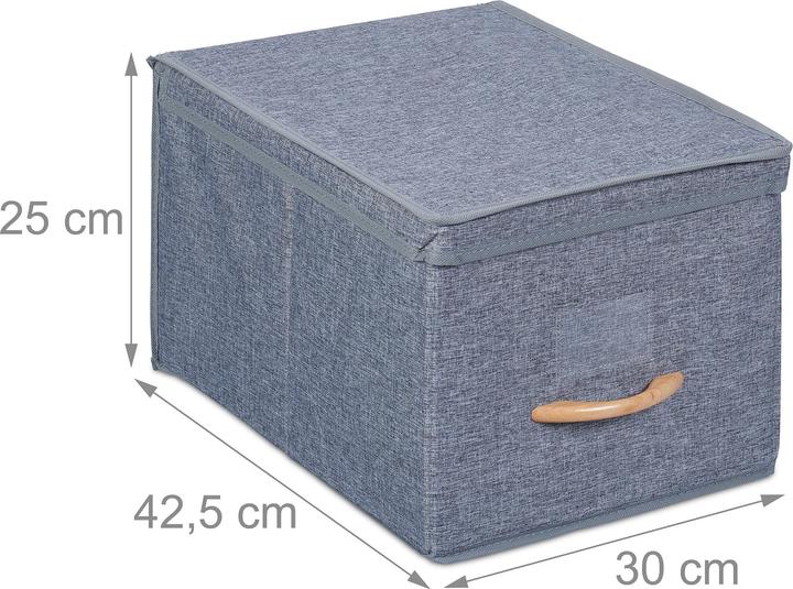 Image du produit Relaxdays 2x bacs de rangement (30 x 42.5 x 25 cm, 27 l)