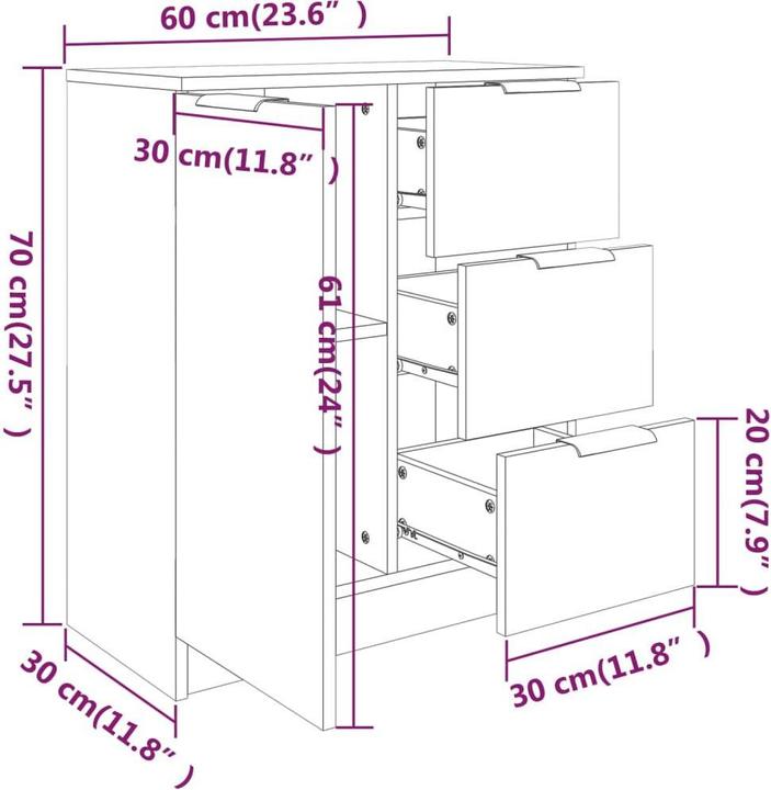 Image du produit vidaXL Sideboard (60 x 30 x 70 cm)