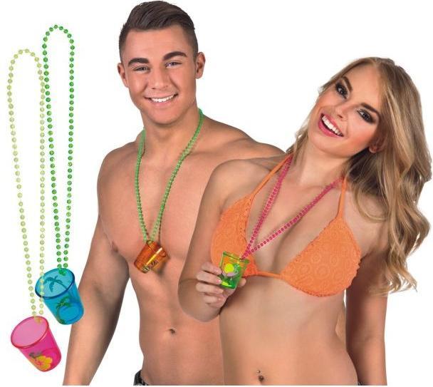 Actual product image Fasnacht Necklace shot glass ass. Hawaii