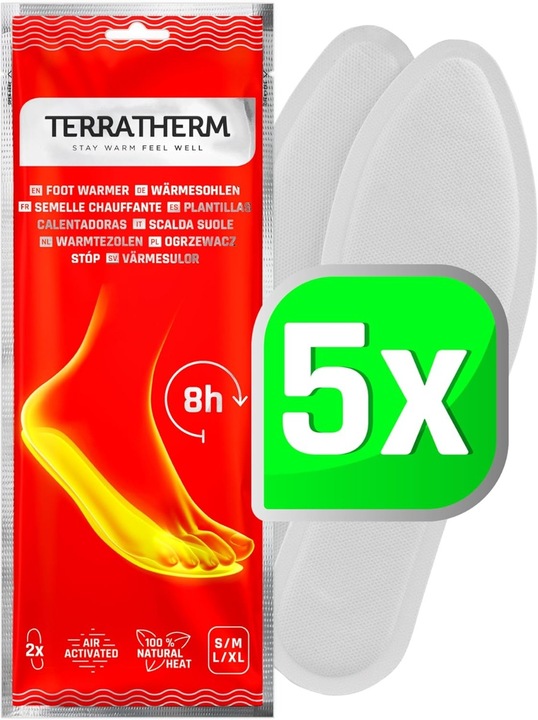 TerraTherm Semelles chauffantes 5 paires