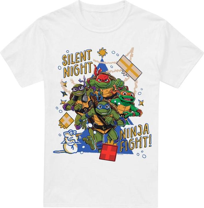 Teenage Mutant NT Silent Night Ninja Fight TShirt weihnachtliches Design