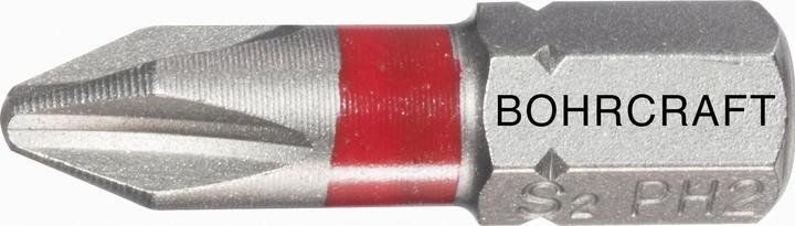 Produktbild Bohrcraft Bit-Einsatz mit Farbring 1/4"sechskant PH 2 Länge 25 mm (Kreuz Phillips PH)