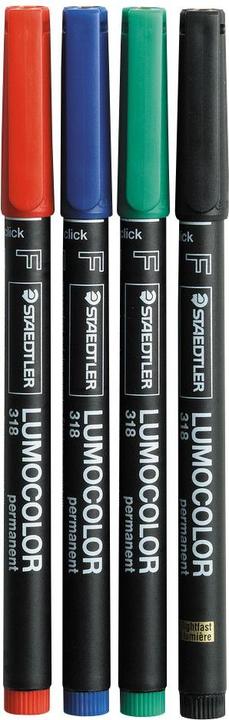 Image du produit Staedtler Lumocolor permanent (Multicolore, 1 mm, 4 x)