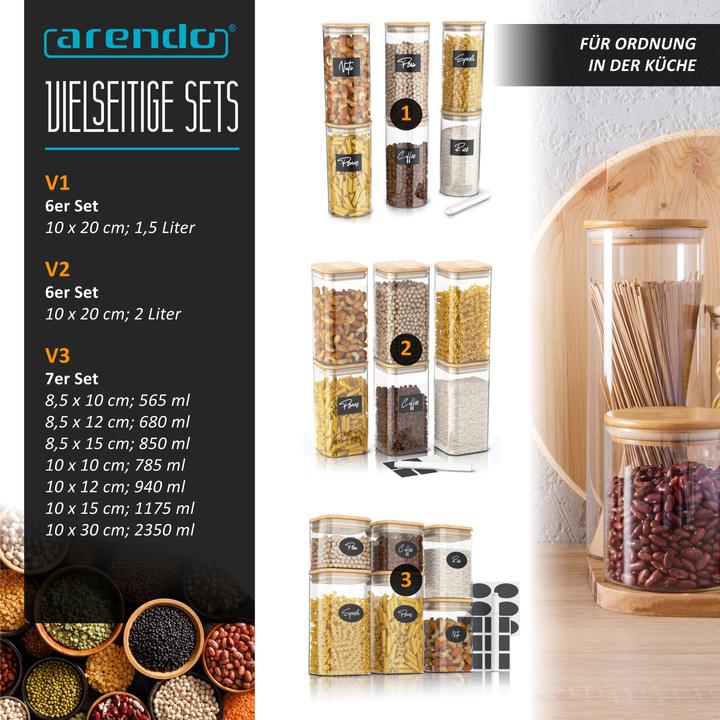 Produktbild Arendo Vorrätsgläser 6er Set (1.50 l)