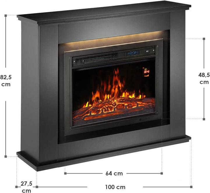 Produktbild Juskys Elektrokamin (100 x 28 x 80 cm)
