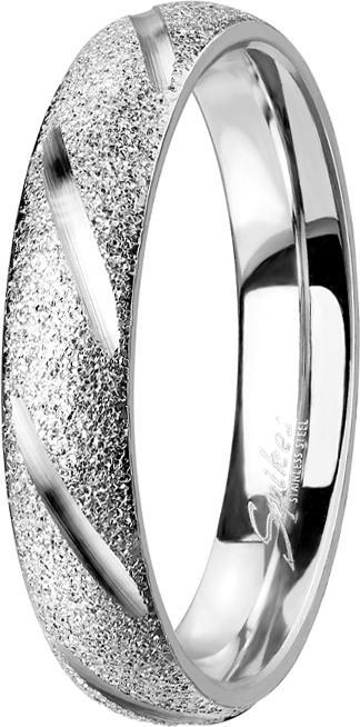 Immagine prodotto Star Piercing Anello in argento con tagli diagonali (senza ottone, Acciaio chirurgico 316L)