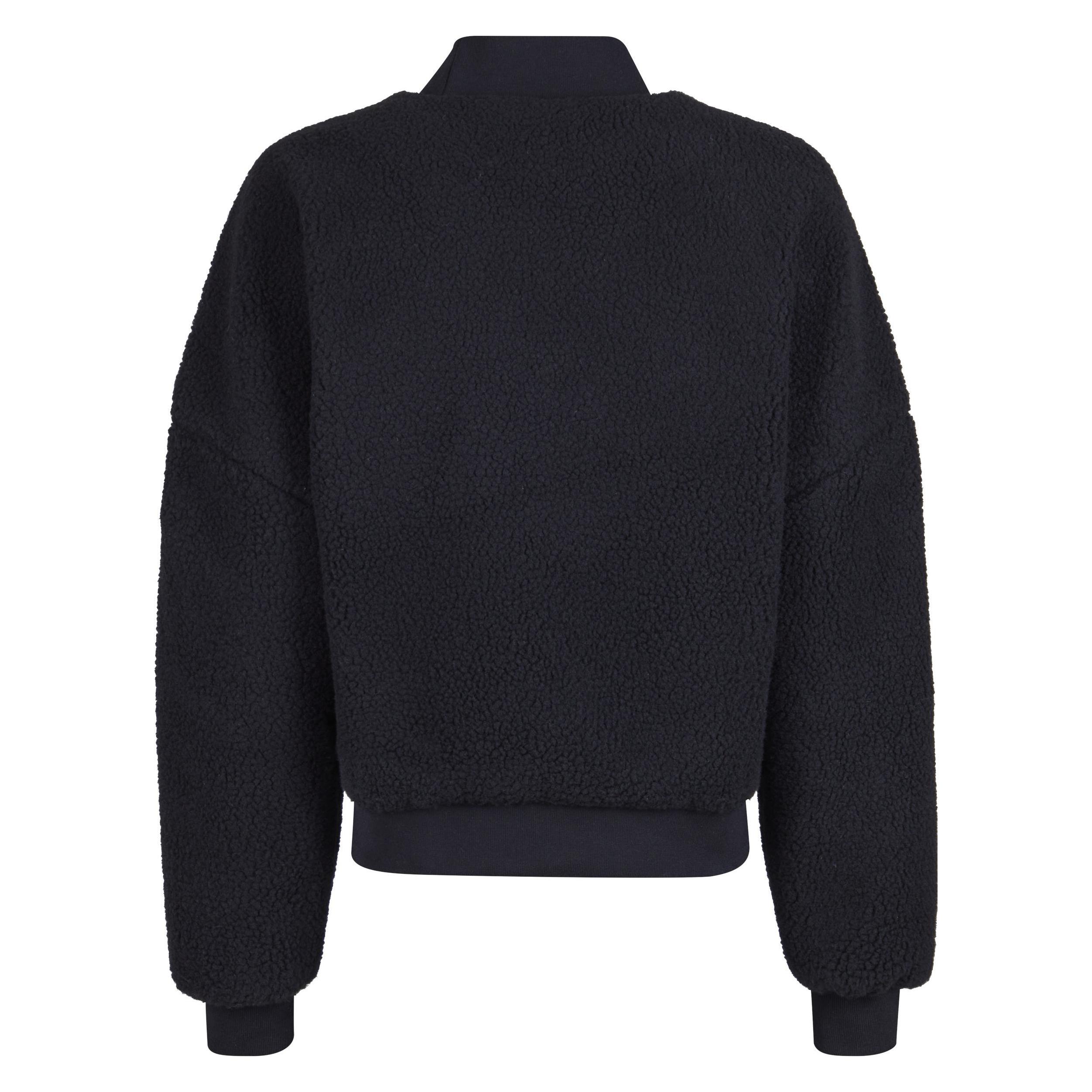 Urban Classics, Damen, Pullover, Ladies Sherpa Crewneck, Schwarz, (L)
