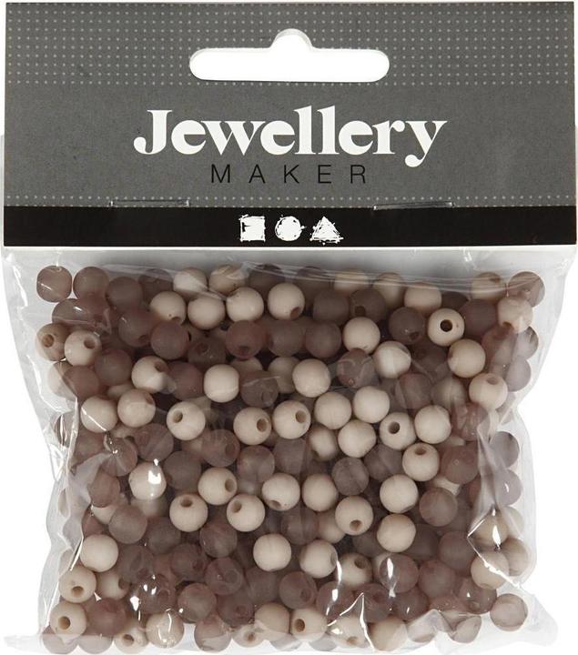 Produktbild Creativ Company Kunststoffperlen 6 mm, Hellgrau, 150 Stk.