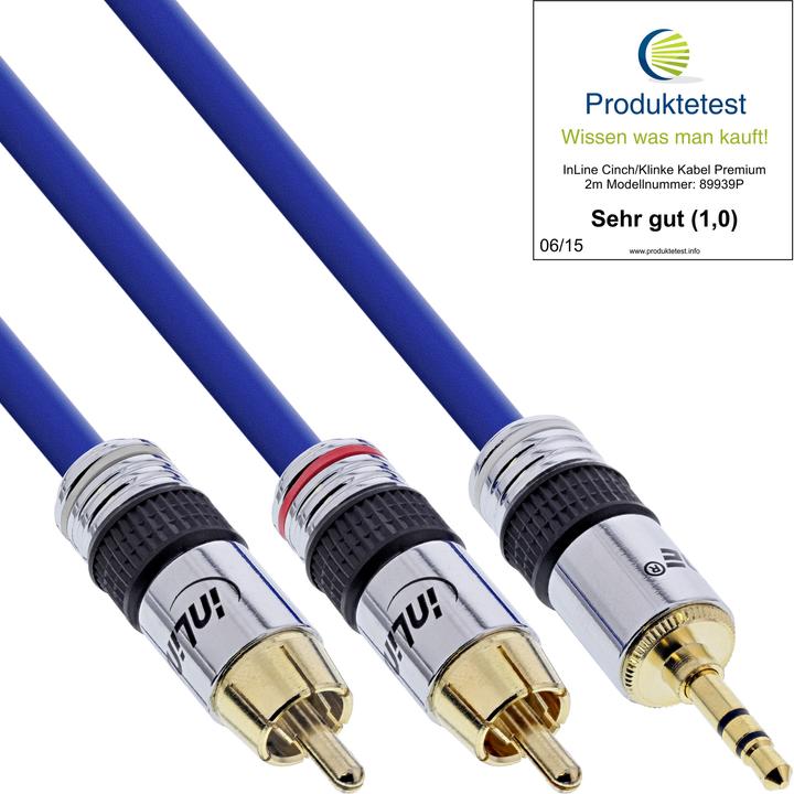 Image du produit InLine Cinch - 3,5mm (25 m, Jack 3,5 mm (AUX), RCA)