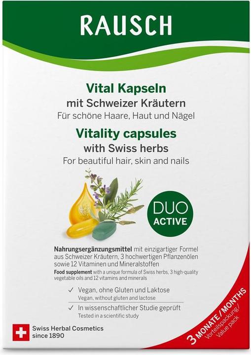 Immagine prodotto Rausch Capsule vitalità alle erbe svizzere (180 Pezzo/i, Pillole, 159 g)