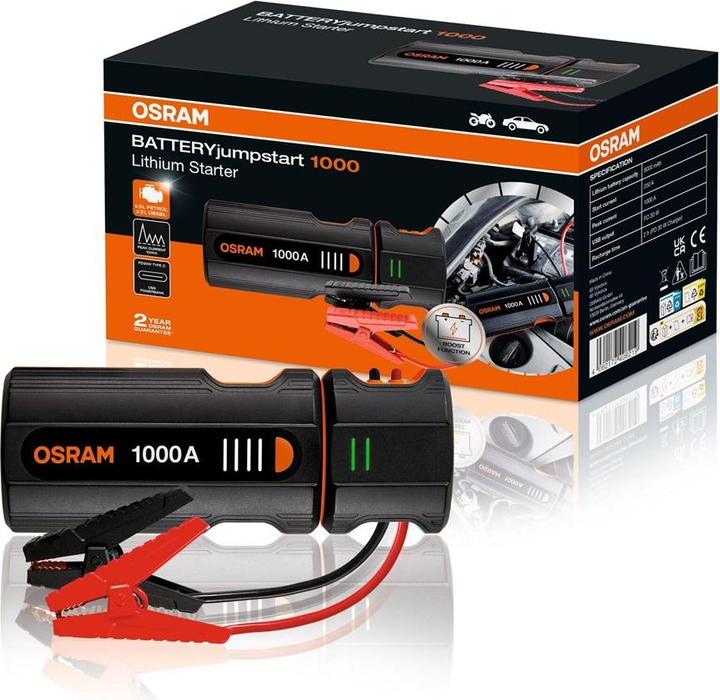 Image du produit Osram Jumpstart battery starter (1000 A, 8000 mAh)