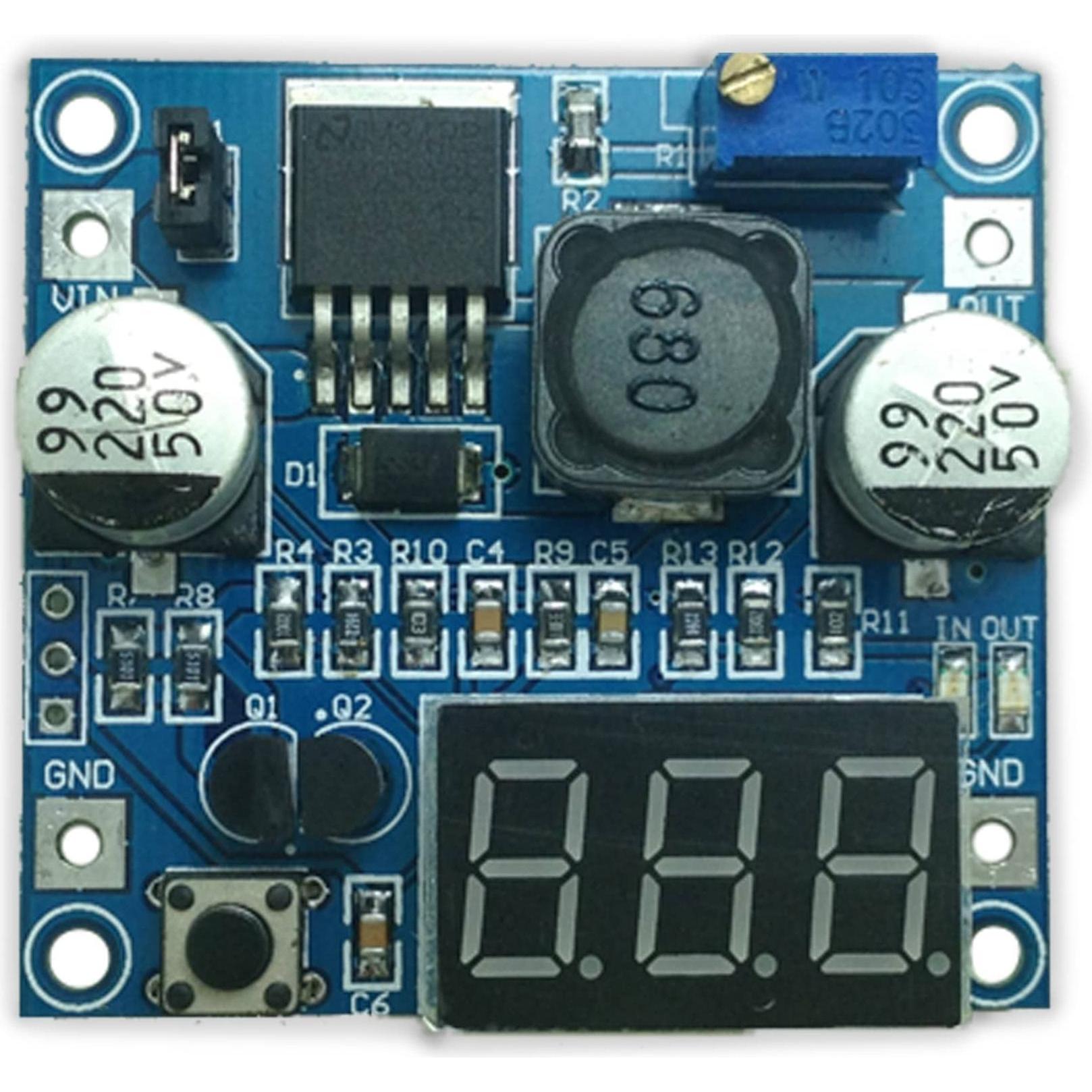 Daypower Step-Down-Modul mit Spannungsanzeige POWER-2596-2, Entwicklungsboard + Kit