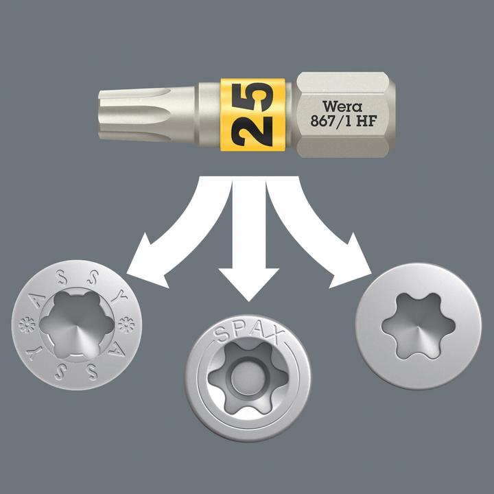 Produktbild Wera Bit-Check 30 Wood TX HF 1 (TX15, TX20, TX25, TX30, TX40, PZ3, PH3, PH2, PZ2, PZ1, TX10)