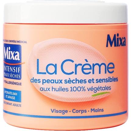 Immagine prodotto Meda Pharma Mixa Intensif Crema viso, corpo e mani per pelli secche e sensibili con oli 100% vegetali 400 ml (Latte corpo, 400 ml)