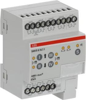 Actual product image ABB Stotz S&J Switch/shutter actuator 8gang 16A, REG SAH/S8.16.7.1 (Shutter actuator)