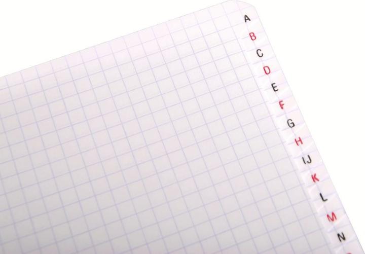 Actual product image Clairefontaine Spiral notebook with index A -Z (Special, Checked, Soft cover)