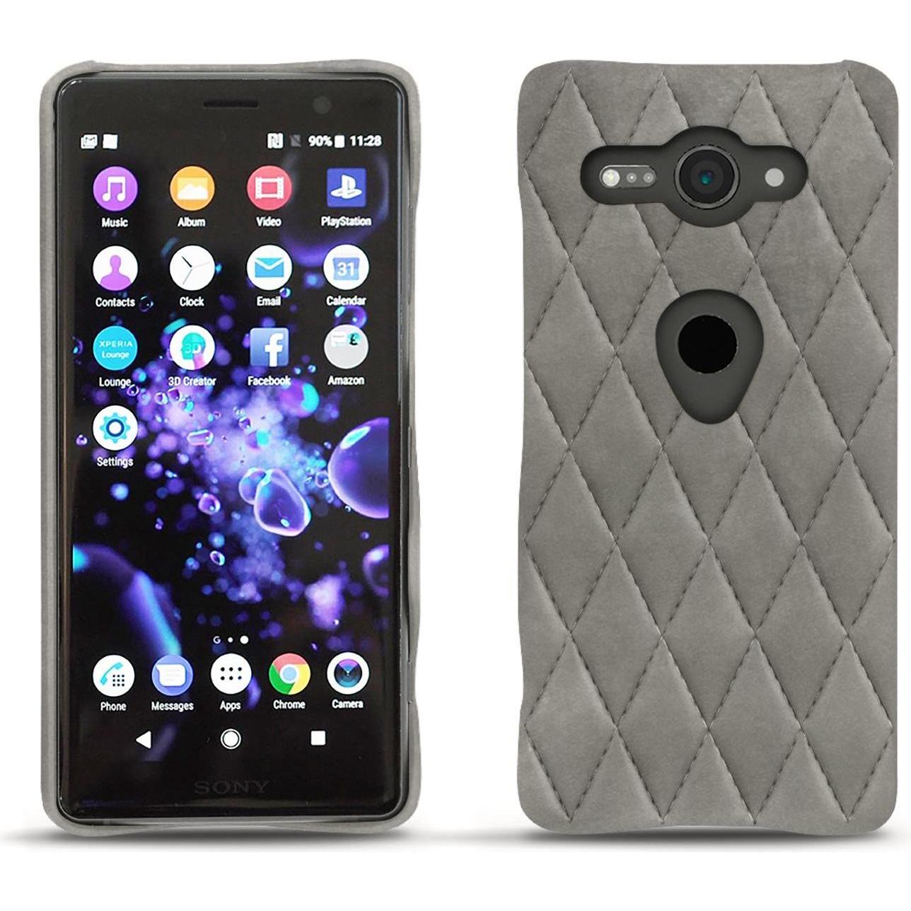 Noreve Lederschutzhülle (Sony Xperia XZ2 Compact), Smartphone Hülle, Grau