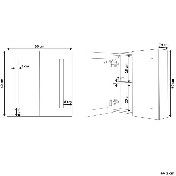 Actual product image Beliani Chabunco (60 x 60 x 14 cm)