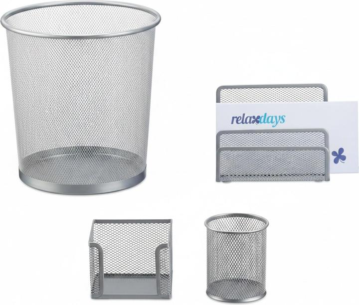 Immagine prodotto Relaxdays Set organizer da scrivania 4 pezzi