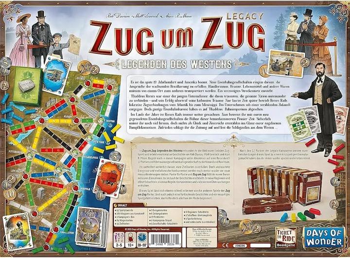 Actual product image Days of Wonder Ticket to Ride Legacy: Legends of the West, for 2-5 players (DE edition) (German, 2 - 5 Players)