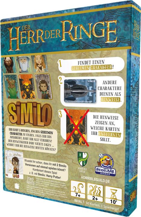Produktbild Horrible Guild HR054 - Similo - Der Herr der Ringe, Kartenspiel, ab 2 Spieler, ab 7 Jahren (DE-Ausgabe) (Deutsch, 2 - 6 Spieler)