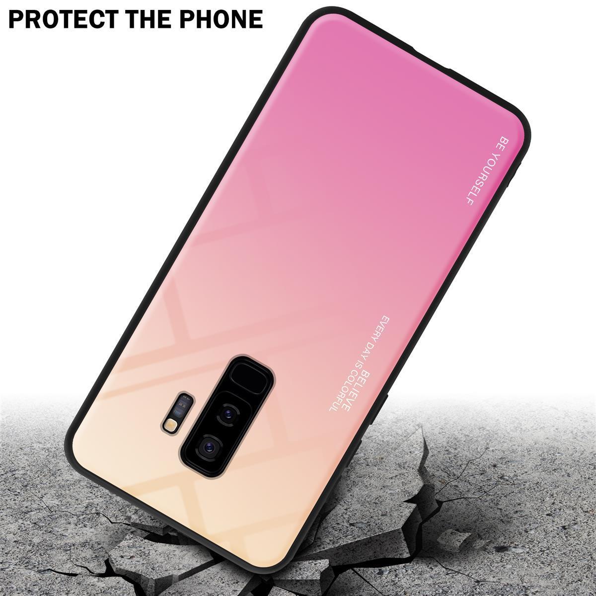 Thumbnail - Cadorabo TPU 2 Farben Glas Cover (Samsung Galaxy S9+), Smartphone Hülle, Schwarz