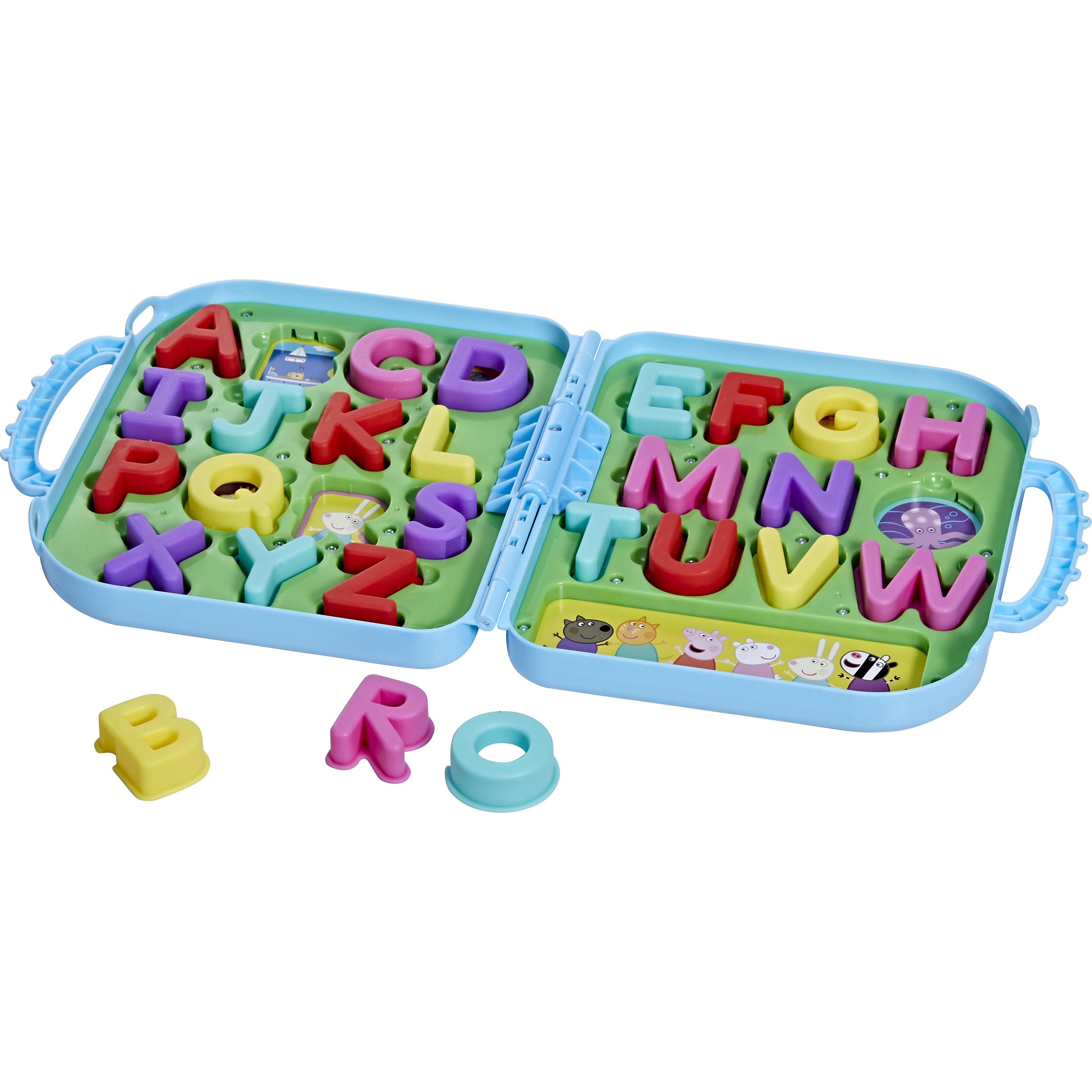 Thumbnail - Hasbro, Holzbuchstaben + Stoffbuchstaben, Peppas Buchstabenbox, Alphabet-Puzzle, Vorschul-Spielzeug