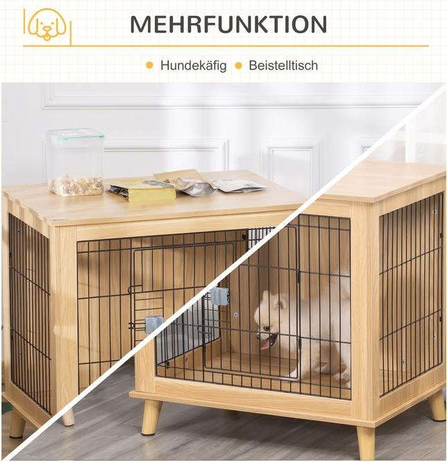 Immagine prodotto Swisshandel24 Gabbia per cani in legno Scatola da trasporto con design rialzato Scatola per cani Gabbia da (Cane)